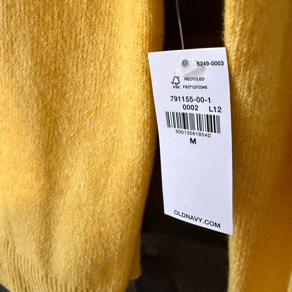Old Navy Yellow Button-Up Cardigan Sweater - Picture 5 of 7